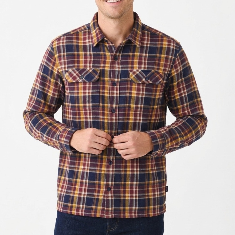 Patagonia Organic Cotton Flannel Shirt Plaid Button Down Men’s Large